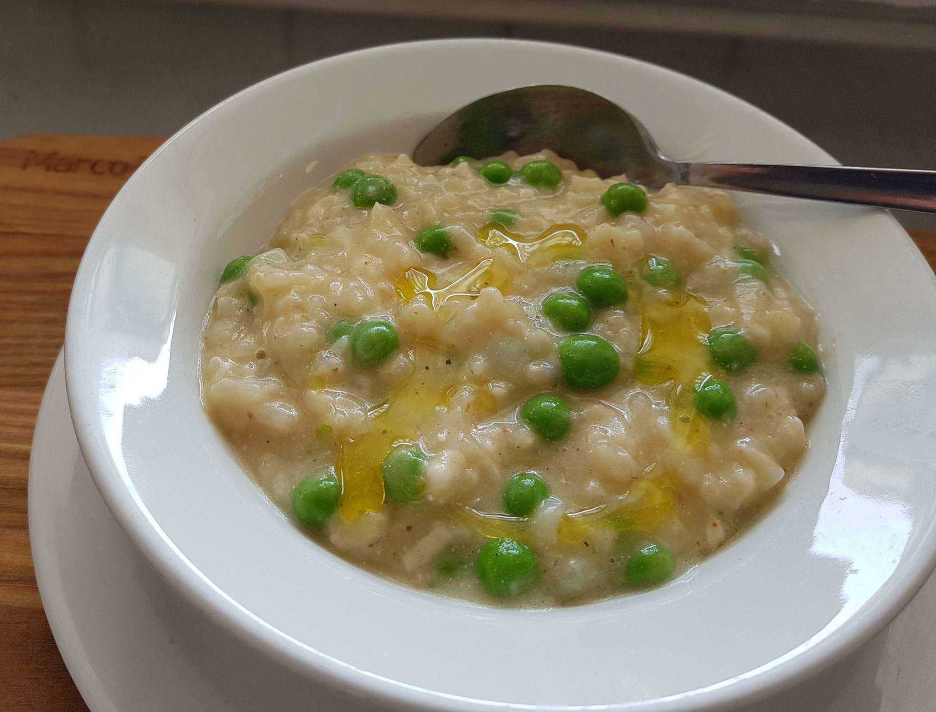 Cremet risotto med ærter